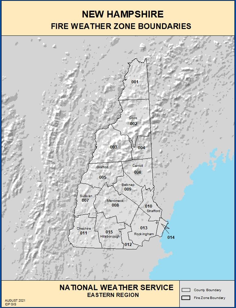 New Hampshire Fire Weather Zone Changes